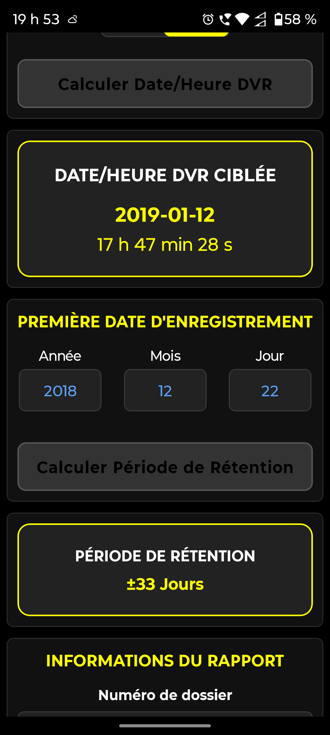 Page d'avertissement — vue 5